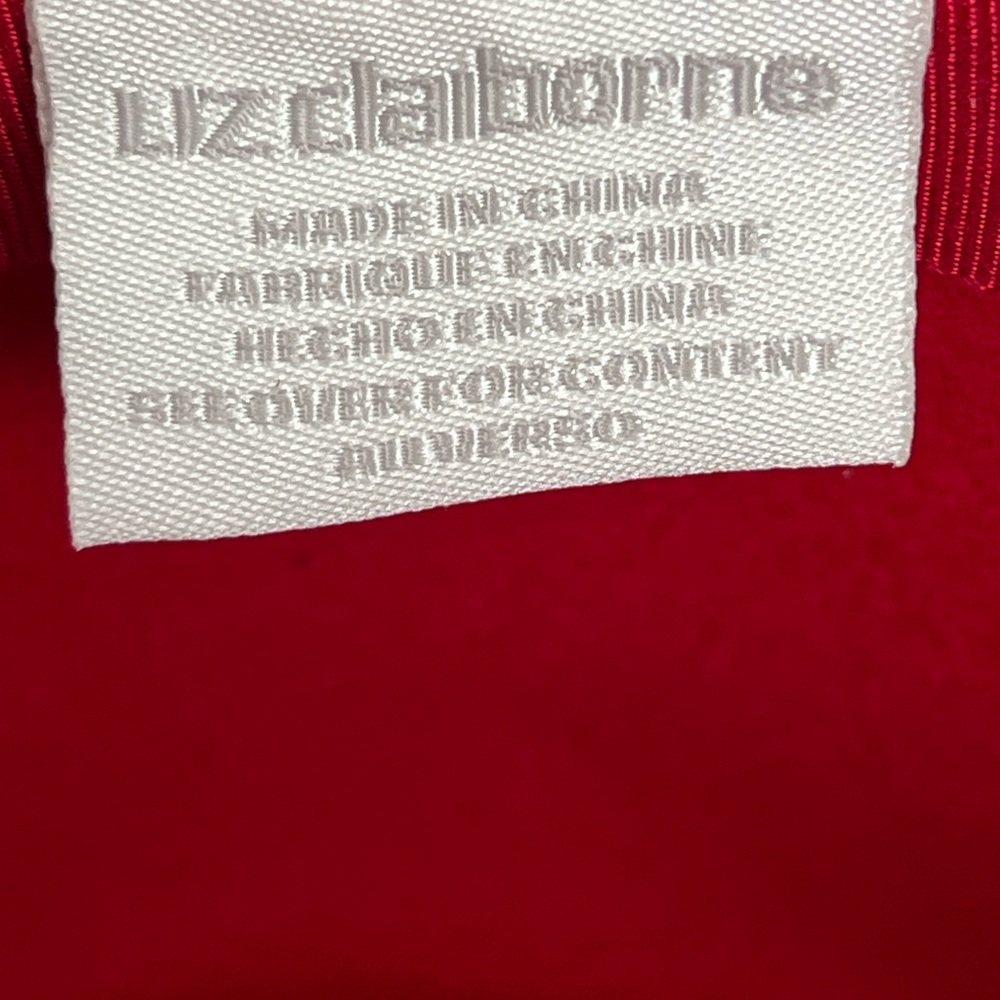 Liz Claiborne Red 100% Wool Felt Cloche Hat w/ Black Ribbon and Flower Trim - Picture 7 of 7